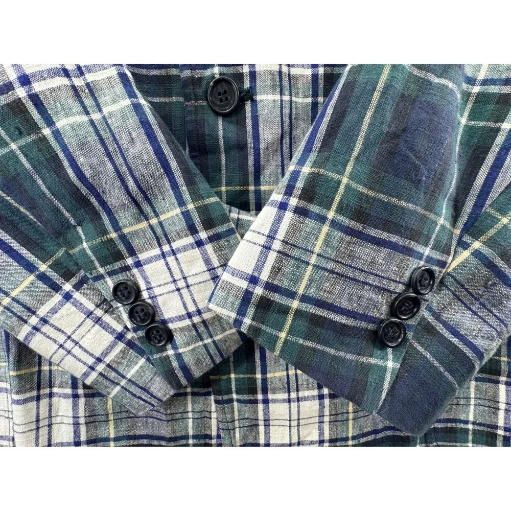 Vintage Tommy Hilfiger Plaid Sport Coat Blazer XL Union Made USA ACTWU Jacket